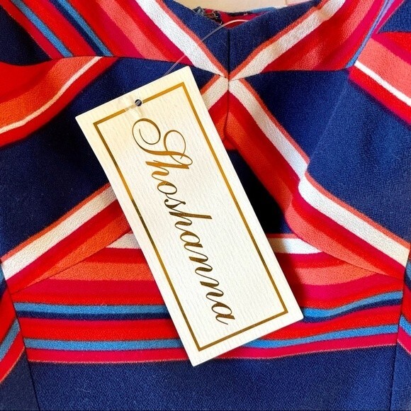 LAST CHANCE NWT Shoshanna Frannie Silk Blend Strapless Striped Dress - Size 0 - Picture 6 of 13